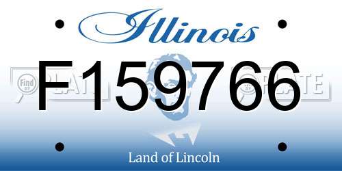 F159766 Illinois License Plate