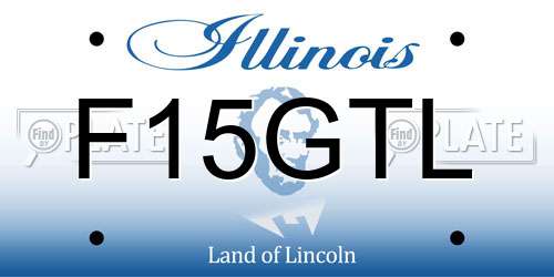 F15GTL Illinois License Plate