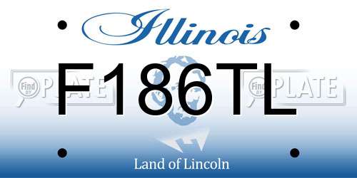F186TL Illinois License Plate