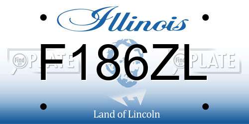 F186ZL Illinois License Plate