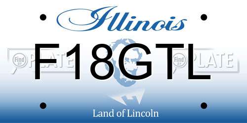 F18GTL Illinois License Plate