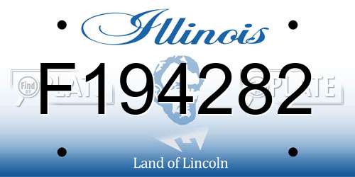 F194282 Illinois License Plate