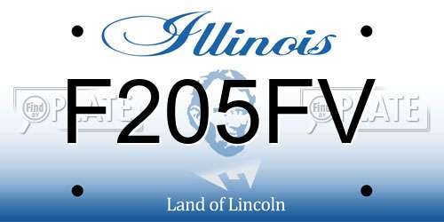 F205FV Illinois License Plate