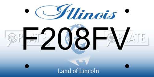 F208FV Illinois License Plate