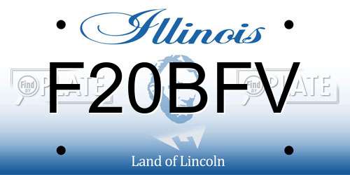F20BFV Illinois License Plate