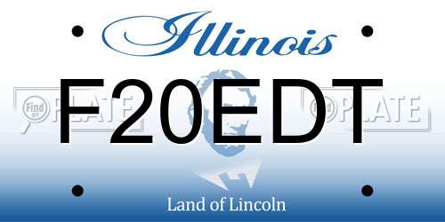F20EDT Illinois License Plate