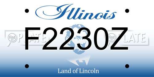 F2230Z Illinois License Plate