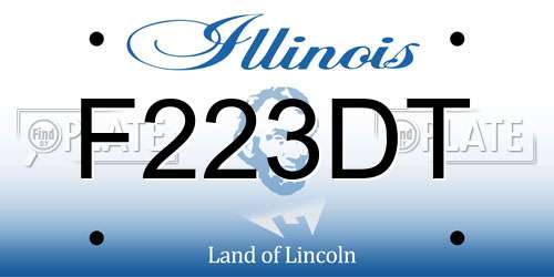F223DT Illinois License Plate