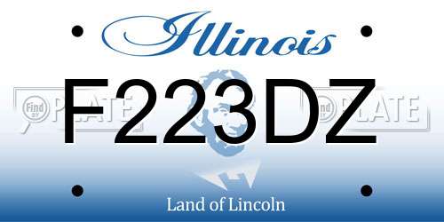 F223DZ Illinois License Plate