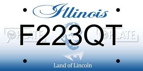 F223QT Illinois License Plate