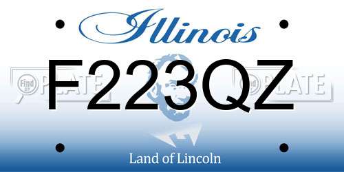F223QZ Illinois License Plate