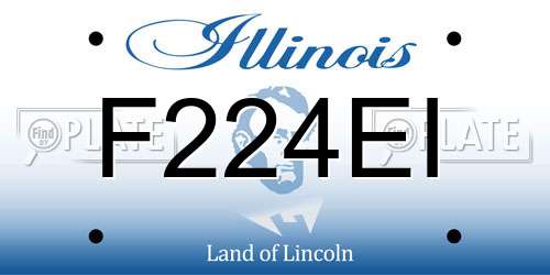 F224EI Illinois License Plate