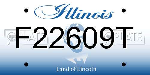 F22609T Illinois License Plate