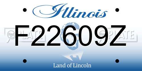 F22609Z Illinois License Plate