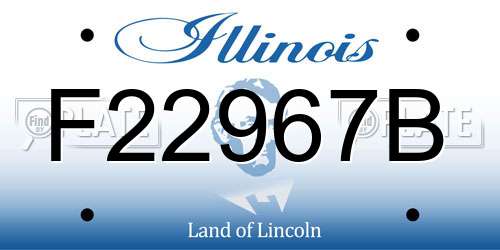 F22967B Illinois License Plate