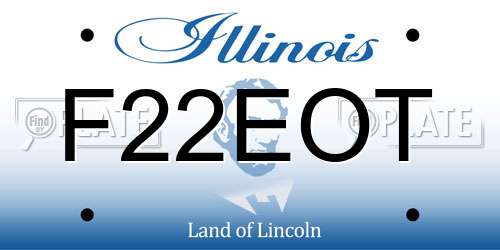 F22EOT Illinois License Plate