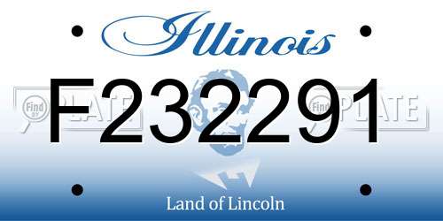 F232291 Illinois License Plate