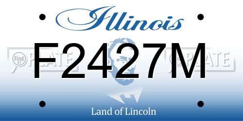F2427M Illinois License Plate