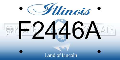 F2446A Illinois License Plate