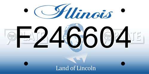 F246604 Illinois License Plate