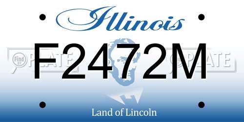 F2472M Illinois License Plate