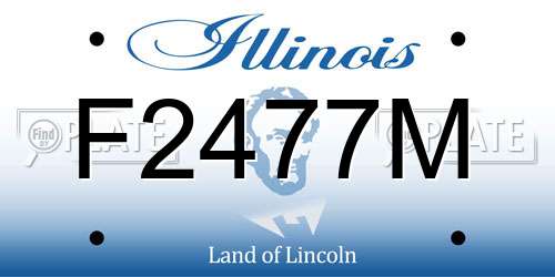 F2477M Illinois License Plate