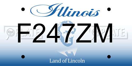 F247ZM Illinois License Plate