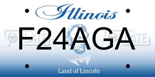 F24AGA Illinois License Plate