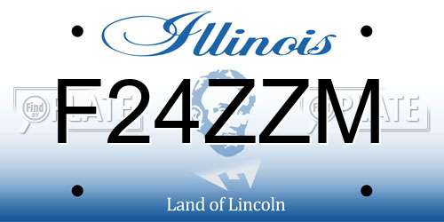 F24ZZM Illinois License Plate