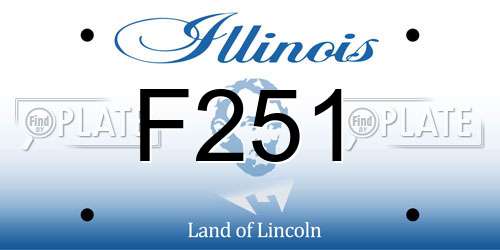 F251 Illinois License Plate