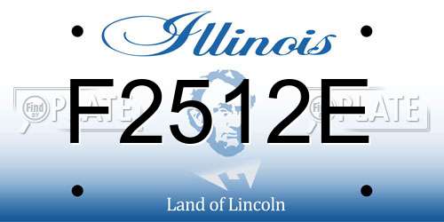 F2512E Illinois License Plate
