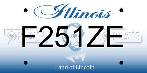 F251ZE Illinois License Plate