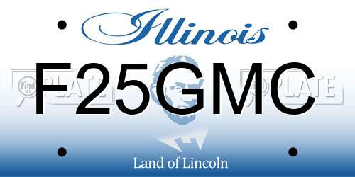 F25GMC Illinois License Plate