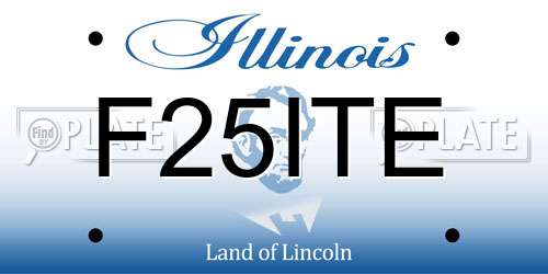 F25ITE Illinois License Plate