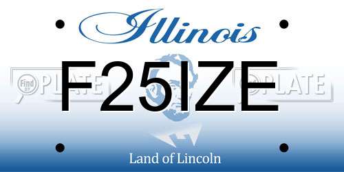 F25IZE Illinois License Plate