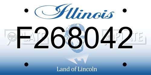 F268042 Illinois License Plate