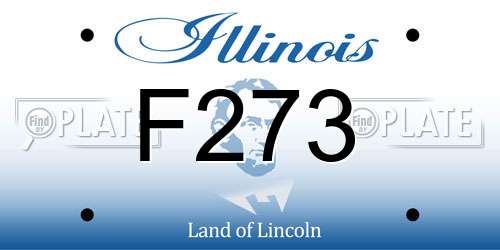 F273 Illinois License Plate