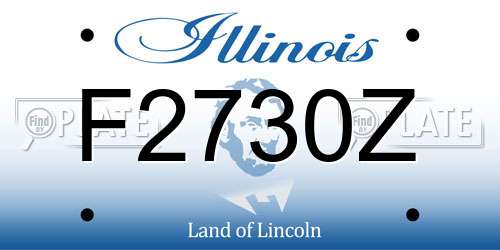 F2730Z Illinois License Plate