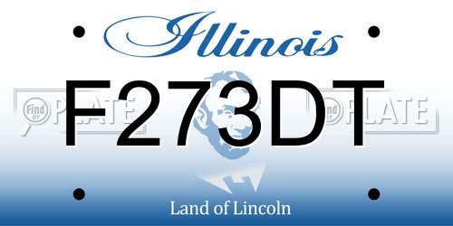 F273DT Illinois License Plate