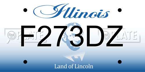 F273DZ Illinois License Plate