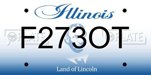 F273OT Illinois License Plate