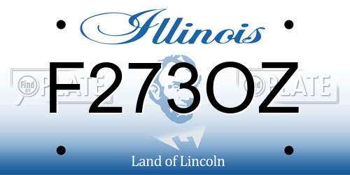 F273OZ Illinois License Plate