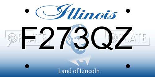 F273QZ Illinois License Plate