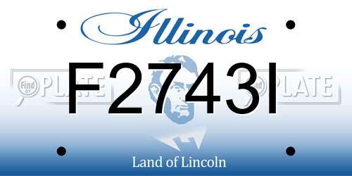 F2743I Illinois License Plate