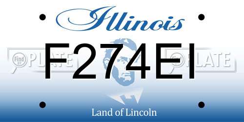 F274EI Illinois License Plate