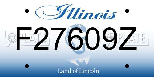F27609Z Illinois License Plate