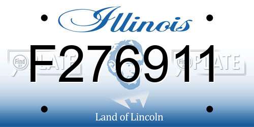 F276911 Illinois License Plate