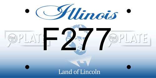 F277 Illinois License Plate