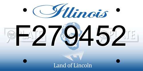 F279452 Illinois License Plate