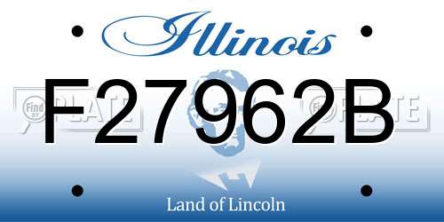 F27962B Illinois License Plate